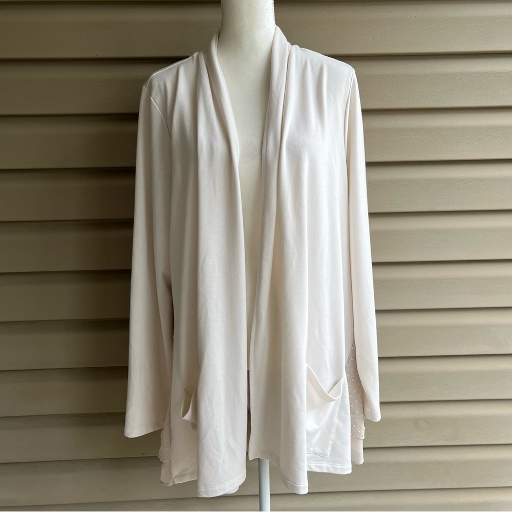 •LOGO Lori Goldstein• Open Front Swing Cardigan - Size XL